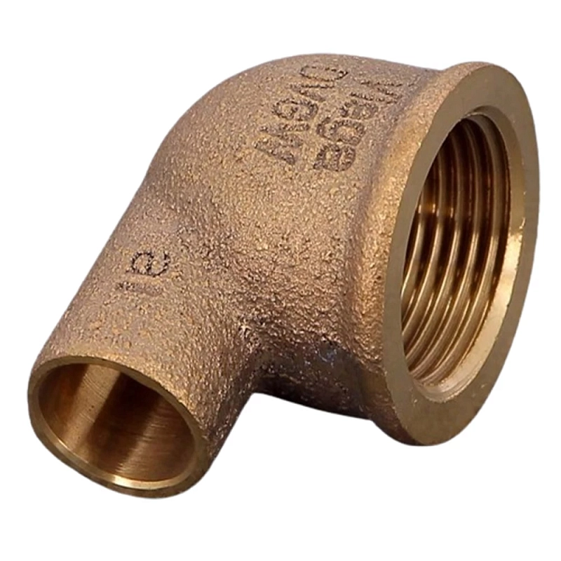 Угол переходной Viega 94090G Дн22x1″ Ру25, 90°, для медных труб, присоединение - пайка / внутренняя резьба
