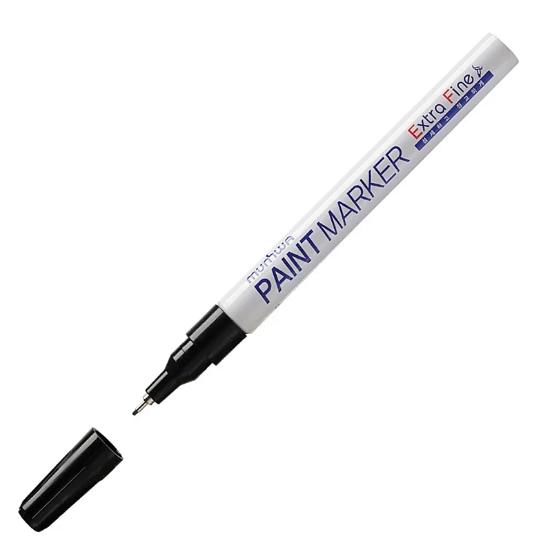 Маркер-краска MunHwa Extra Fine толщина линии - 1 мм, нитро-основа, цвет - черный